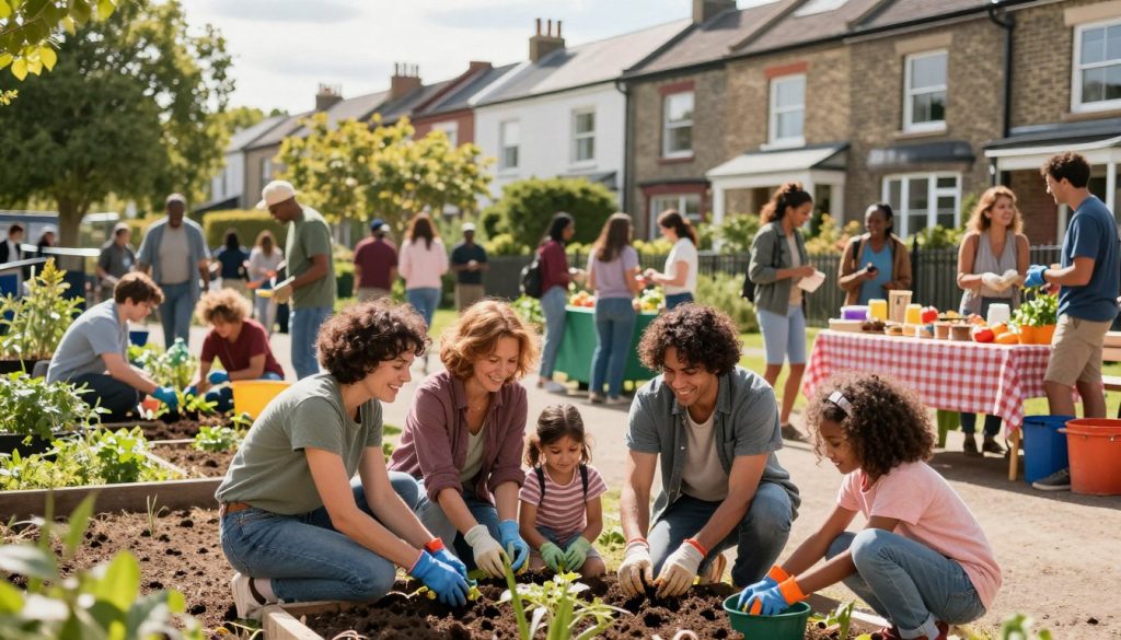 Community support through local initiatives and neighborhood connection