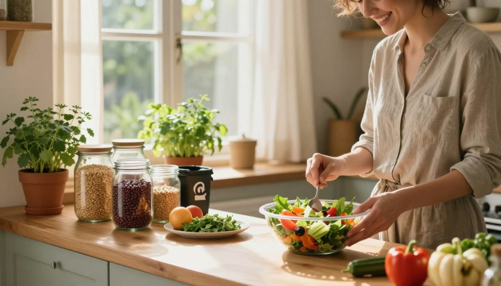 Eco-friendly living waste reduction at home