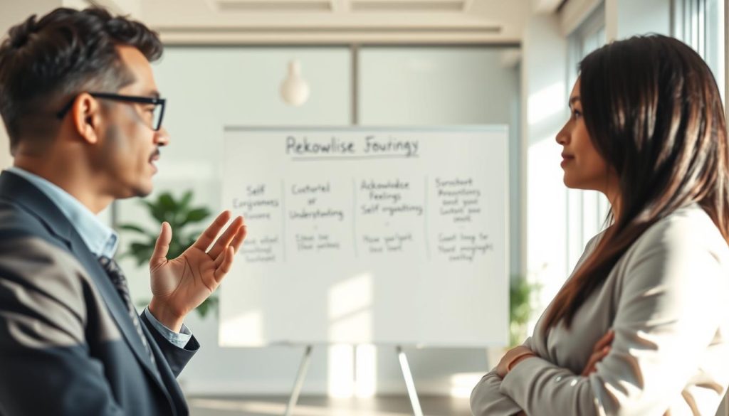 conflict de-escalation and self-forgiveness steps